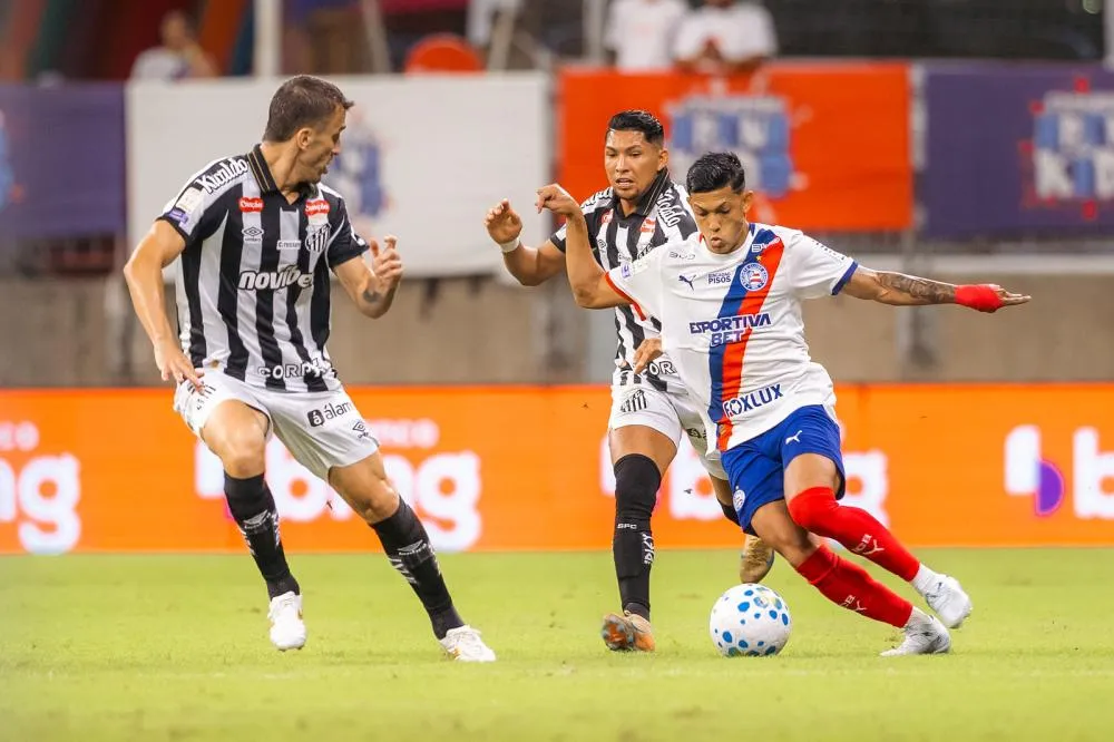 Bahia reage após vaias, e consegue empatar com o Santos na Fonte Nova